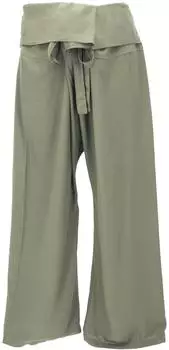 Guru-Shop Thai Fischerhose Wickelhose Yogahose Loose Fit (GuruShop) gr&uuml;n