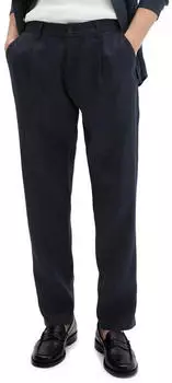 Marc O'Polo Osby Jogger Pleats Chinohose aus Funktionsleinen (74215069) schwarz navy/blau