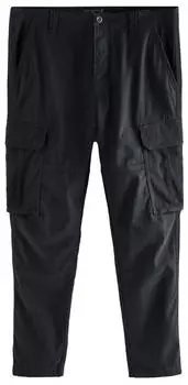 Next Fashion Stretch Cargo Hose Relaxed Fit Washed (CY3096) schwarz
