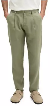 Marc O'Polo Leinenhose Modell Osby jogger pleats (M24003910258) khaki