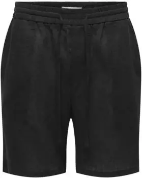 Only & Sons ONSLAURENCE LINEN BLEND Shorts Regular Fit meteorite/schwarz
