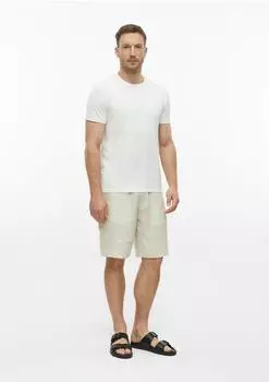 s.Oliver Bermuda aus 100% Leinen mit Elastikbund beige 2179111.9305.