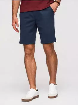 Ombre Shorts Regular Fit Piqué Stil OM-SRSK-0124 dunkelblau