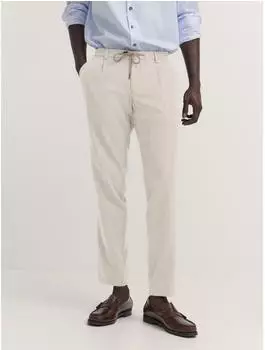 Bugatti Superior Touch Bundfaltenhose mit Stretch (1950-16004E) ecru