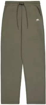 Alpha Industries Basic Straight Leg Small Logo Jogger Jogginghose Größe Grün (268362-142)
