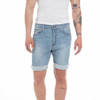 REPLAY Herren Jeansshorts - POWER, Stretch Denim, Bermuda Shorts, Tapered Fit