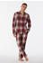 Schiesser Pyjama lang Webware Organic Cotton Knopfleiste mehrfarbig X-Mas (180443)