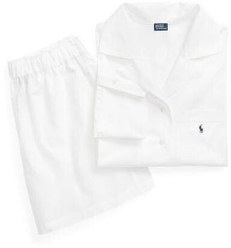 Polo Ralph Lauren Pyjama mit kurzem Hemd und Shorts white (649601)