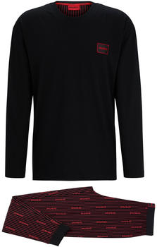 Hugo Relaxed-Fit Pyjama Acid Logo Long Set 50510471 black