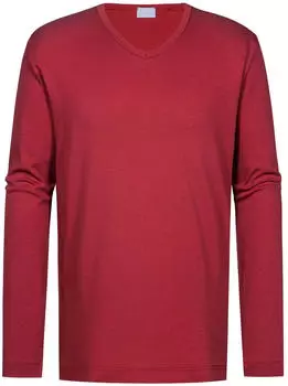 Mey Langarm-T-Shirt Serie Solid Night True Red
