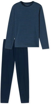 Schiesser Schlafanzug lang Streifen admiral Casual Essentials (182197)