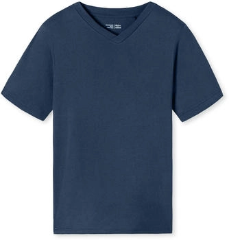Schiesser Shirt kurz arm V-Ausschnitt royal - Mix+Relax (182181)