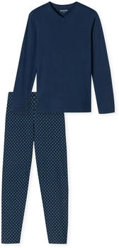 Schiesser Schlafanzug lang V-Ausschnitt admiral - Casual Essentials (182199)