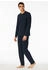 Schiesser Shirt langarm Knopfleiste nachtblau - Mix+Relax (182517)