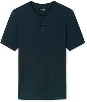 Schiesser Shirt kurzarm Knopfleiste nachtblau - Mix+Relax (182516)