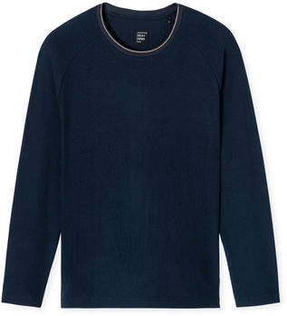 Schiesser Shirt langarm Doppelripp nachtblau Mix+Relax (182045)