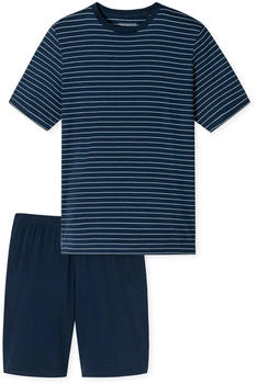 Schiesser Schlafanzug kurz Streifen admiral Casual Essentials (182198)