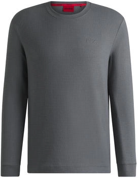 HUGO Pyjama-Top aus Baumwoll-Mix mit Logo-Stickerei Austin LS Shirt (50532022) grau