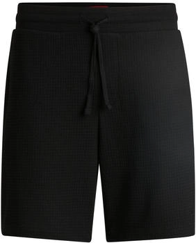 HUGO Pyjama-Shorts aus Baumwoll-Mix mit Logo-Stickerei Austin Shorts (50532023) schwarz