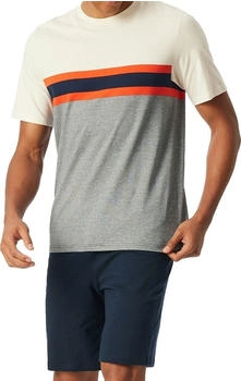 Schiesser Schlafanzug Kurz Ringel Casual Nightwear (182607) hellrot