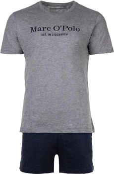 Marc O'Polo Lounge-Set grey melange/dark navy (10218114_Q545)