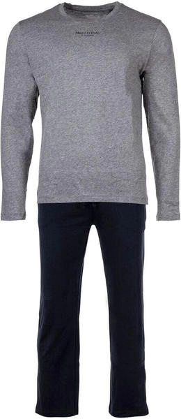 Marc O'Polo Lounge-Set grey melange/dark navy (10218118_Q545)