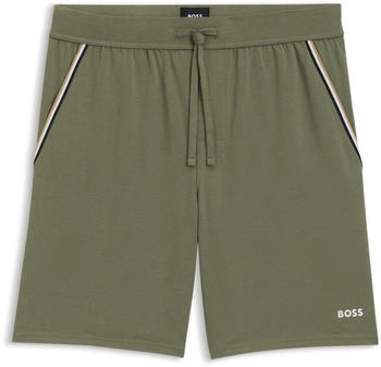 Hugo Boss Pyjama-Shorts aus elastischer Baumwolle mit Tape-Details - Style Unique Shorts CW 50545942 Grün