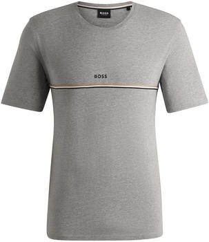 Hugo Boss Pyjama-Shirt aus Stretch-Baumwolle mit Logo-Print - Style Unique T-Shirt 50515395 Grau