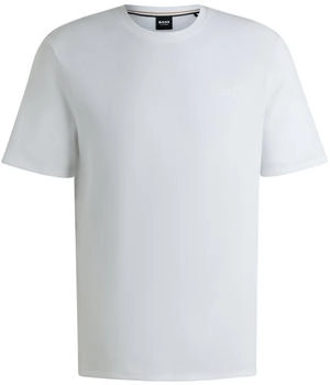 Hugo Boss Pyjama-Shirt mit Waffelstruktur und Logo-Stickerei - Style Waffle T-Shirt 50535891 Weiß