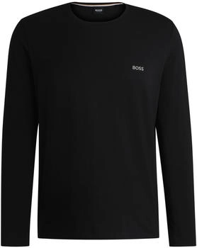 Hugo Boss T-Shirt aus Stretch-Baumwolle mit Logo-Stickerei - Style Mix&Match LS-Shirt R 50515390 Schwarz