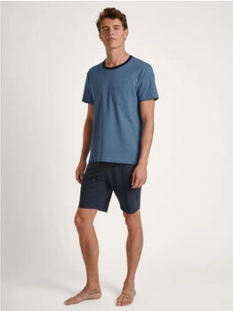 Calida Essentials Kurz-Pyjama (44189) coronet blue