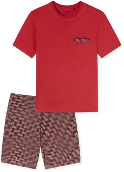 Schiesser Schlafanzug kurz Organic Cotton Karos chilli-rot - Comfort Nightwear (180261-518)
