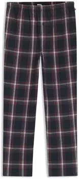 Hugo Boss Pyjama-Hose aus Baumwoll-Mix mit tonalem Karo-Muster Style Holiday Pants 50550764 Dunkelblau / Rot