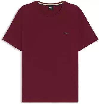 Hugo Boss T-Shirt aus Stretch-Baumwolle mit Logo-Stickerei Style Mix&Match T-Shirt R 50515312 Dunkelrot