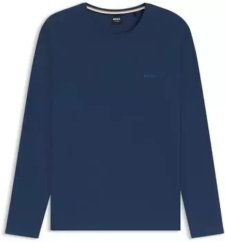 Hugo Boss T-Shirt aus Stretch-Baumwolle mit Logo-Stickerei Style Mix&Match LS-Shirt R 50515389 Hellblau