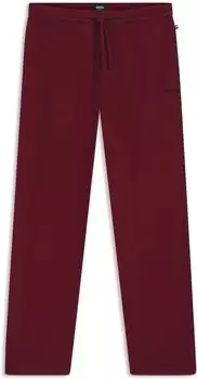 Hugo Boss Pyjama-Hose aus Baumwoll-Mix mit Logo-Stickerei Style Waffle Pants 50535877 Dunkelrot