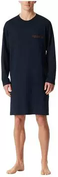 Schiesser Nachthemd langarm nachtblau Comfort Nightwear (182901-804)