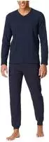 Schiesser Schlafanzug "Casual Essentials" 2 tlg. mit bequemen B&uuml;ndchen
