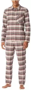 Schiesser Pyjama Flanell kariert multicolor X-Mas Family (182123-913)