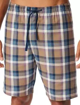 Schiesser Bermuda kurz Webware nougat kariert Mix+Relax (182191-309)