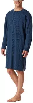 Schiesser Nachthemd langarm blaugrau Comfort Essentials (182022-899)