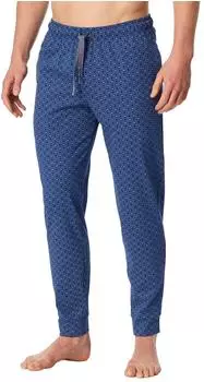 Schiesser Hose lang Jersey Bündchen blaugrau gemustert Mix+Relax (182047-808)