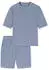 Schiesser Schlafanzug kurz oversized blaugrau Modern Nightwear (183631-808)