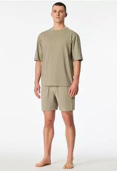 Schiesser Schlafanzug kurz oversized jade Modern Nightwear (183631-713)