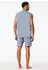 Schiesser Schlafanzug kurz oversized ärmellos blaugrau Modern Nightwear (183632-808)