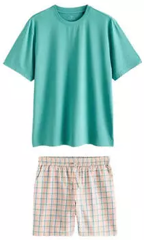 Next Fashion Herren Kurzer Pyjama (W9498108) teal blue