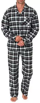 Normann Flanell Pyjama Set Karo Muster (223 101 15 872) dunkelgrün