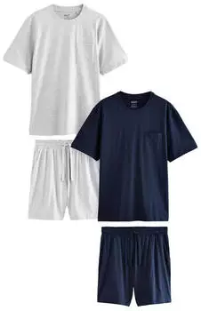Next Fashion Men's Pyjama navy blue/grau