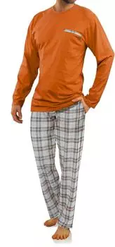 Sesto Senso Langarm Pyjama Set mit Pyjamahose (2188/17) orange