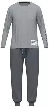 Tom Tailor Langarm Pyjama Milos 2-teilig (71407) grau-mittel-melange